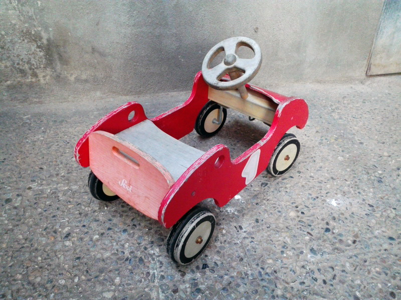 andarin coche madera desgastado 30-45x70x34 1u